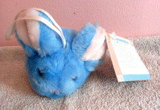 Vintage Mothercare Baby Blue Hanging Pram Mouse Bunny Comforter Soft Toy Plush