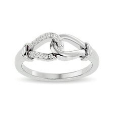 1/6CT Round Cut Diamond Anniversary Bridal Wedding Band Ring 10K White Gold 995