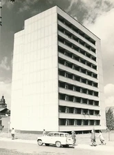 Architecture immeuble v. 1970 tirage argentique époque vintage photographie