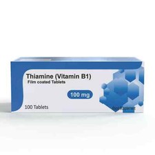 Vitamin B1 100mg Thiamine 100 Tablets VEGETARIAN - Made in UK