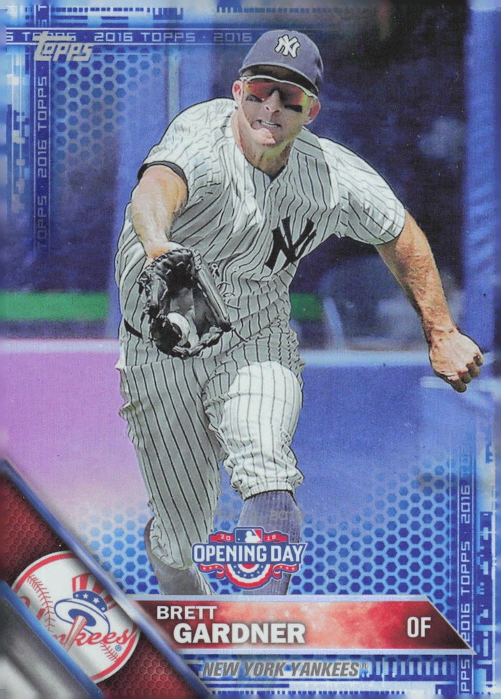 2016 Topps Opening Day #OD-74 Brett Gardner Blue Foil