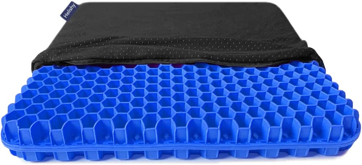 Gel Seat Cushion, Cooling Seat Cushion Extra Large Breathable Honeycomb Gel  Cush