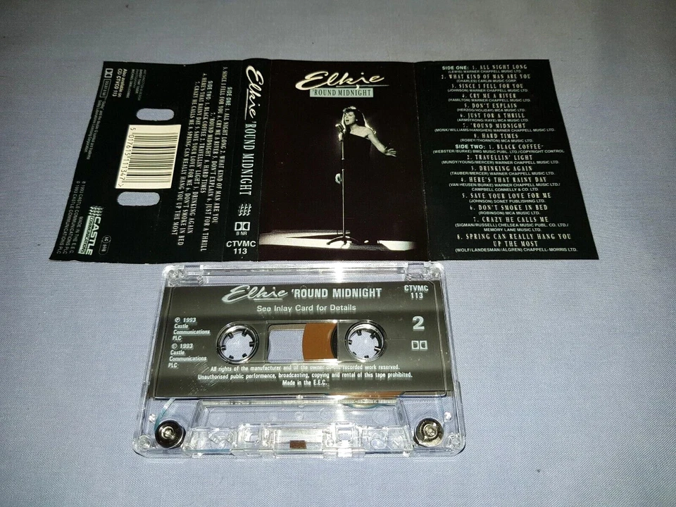 ELKIE BROOKS 'ROUND MIDNIGHT CASSETTE TAPE ALBUM - Image 2 of 2