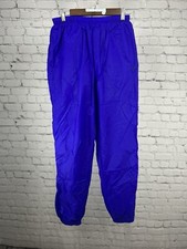 VTG Nike Purple Elastic Waist Ankle Zip Athletic Windbreaker Pants Size 14
