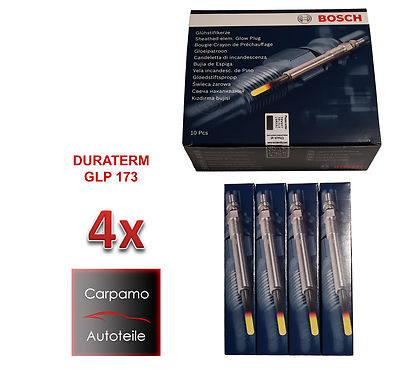 4x BOSCH Glühkerzen Set Duraspeed GLP173 0250603006 BMW 12230035934 