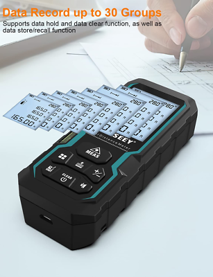 Mileseey DT11 Metro A Nastro Laser, Misuratore Laser Digale 2 In 1 Da 40 M, Telemetro Laser Strumenti Di Costruzione Disposivo Di Misurazione Righello - Foto 7