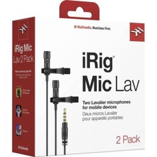 IK Multimedia iRig Mic Lav 2 Pack Lavalier Microphone for iPhone/iPad/Android