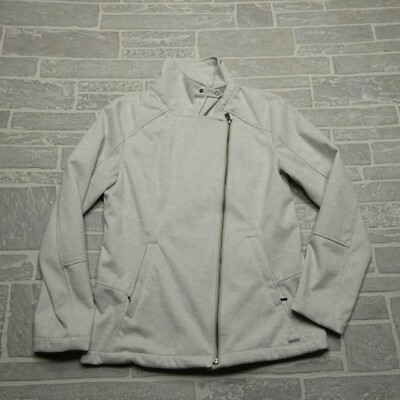 Prana Marabelle Jacket Womens Medium Gray Moto Zip Soft Shell