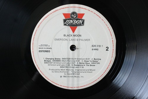 EMERSON, LAKE AND PALMER BLACK MOON ELP ORIGINAL FIRST PRESSING 1992 VINYL LP - Picture 4 of 6