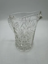 Anchor Hocking Prescut Clear "Pineapple" Creamer Small Pitcher Vintage