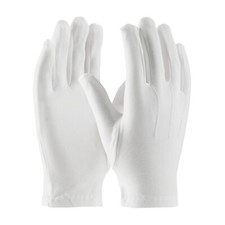 White Formal Gloves Stretch Nylon Open Cuff, Men's Size