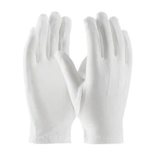 White Formal Gloves Stretch Nylon Open Cuff, Men's Size