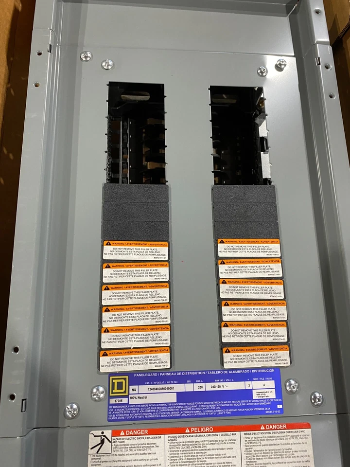 Square D NQ Panelboard Interior 200A 240/120V 3PH 4W 30 Space Main QBL2200 NOS - Image 3 of 4