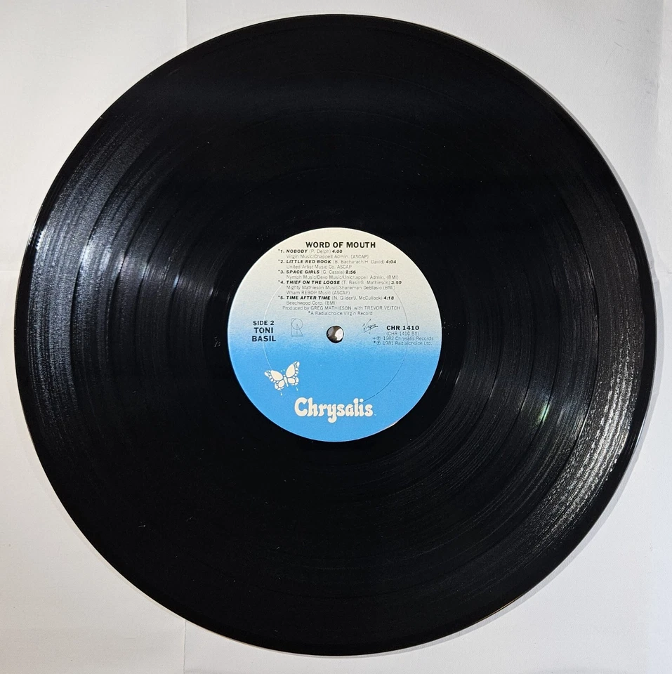 Toni Basil - Word of Mouth [1982 Terre Haute Press] [Used Vinyl Record LP] [B] - Image 4 of 4