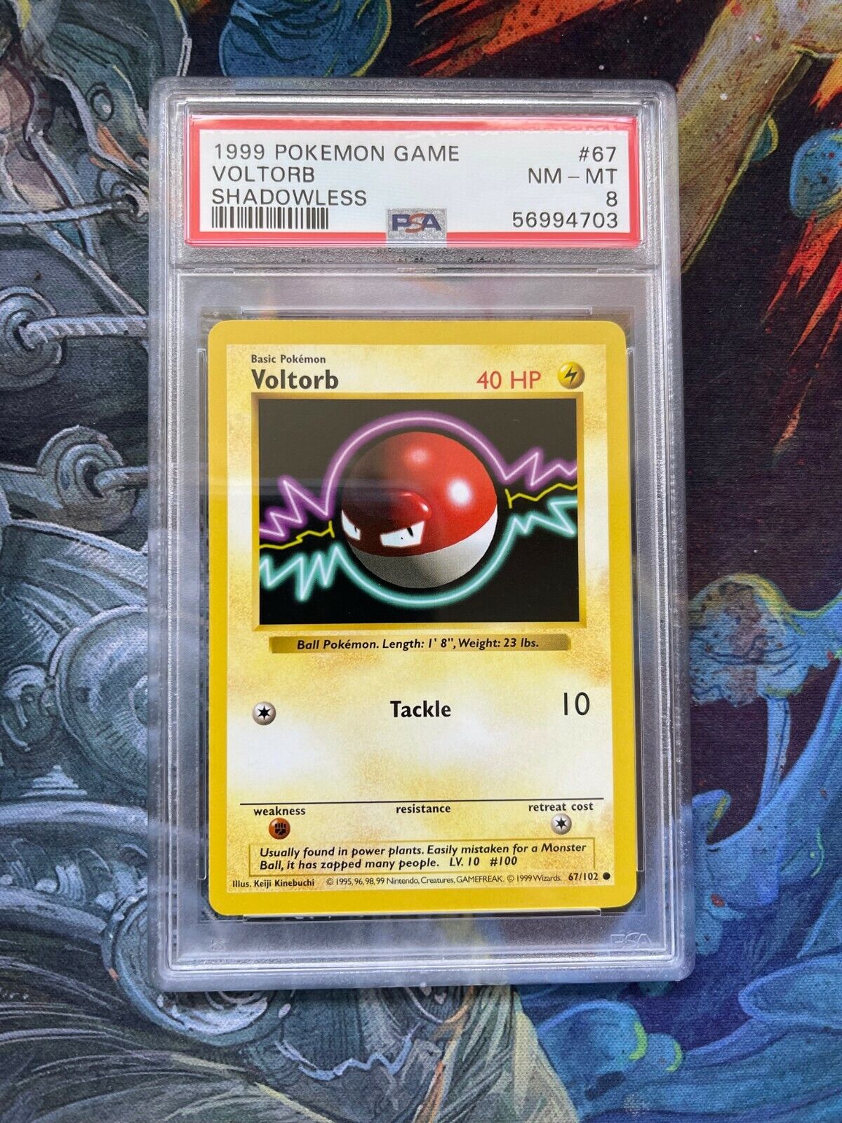 PSA 8 - Pokemon Card - Base 67/102 - VOLTORB (common) *Shadowless* NM-MT:   - Toys, Plush, Trading Cards, Action Figures & Games online  retail store shop sale