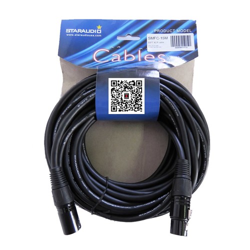 Cable estéreo de 3 pines 50 ft macho cable a hembra blindado cable micrófono XLR - Imagen 6 de 19