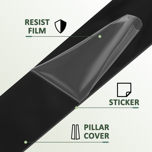 ?6pc Set Door Trim Black Piano Cover For 2016-2020 Honda Civic 10th Pillar Posts - Imagen 6 de 13