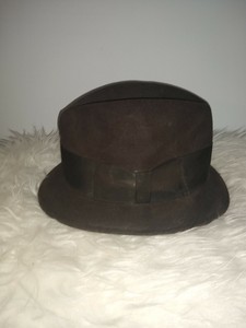 mens suede fedora hat