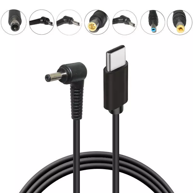 Universal Laptop Power Cable USB Type C to PD Charging Cord DC