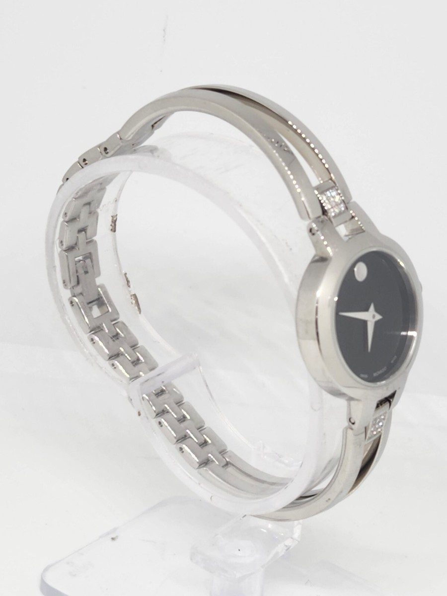 Movado Amorosa Museum 0607154 steel Silver Diamonds Women display picture 3
