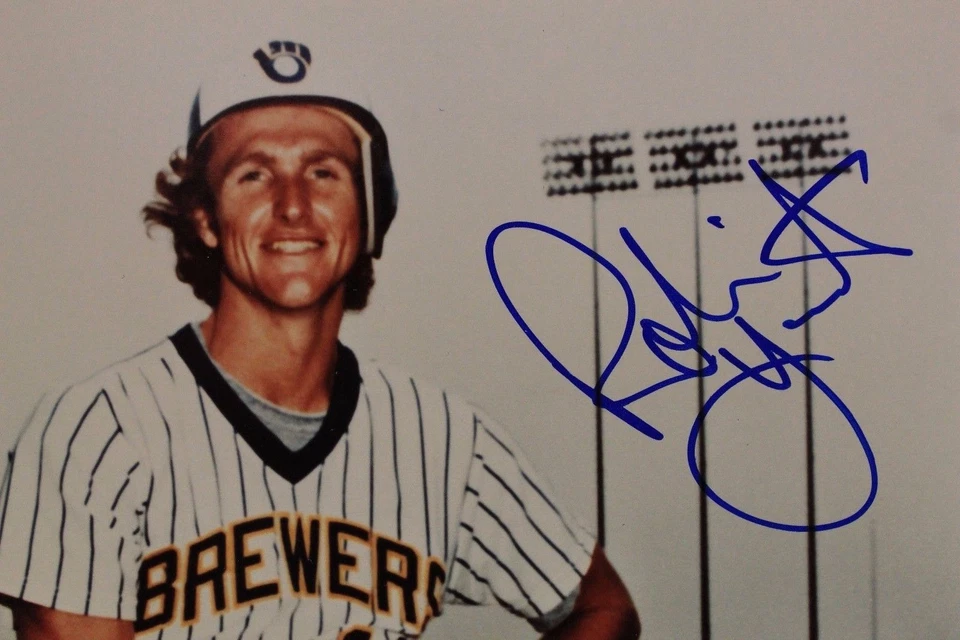 Robin Yount Milwauke Brewers 2x MVP ML POY HOF Autographed 8x10 Photo JSA 17F - Image 2 of 4