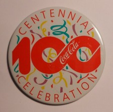 Vintage Coca Cola 3" Pin Back Button