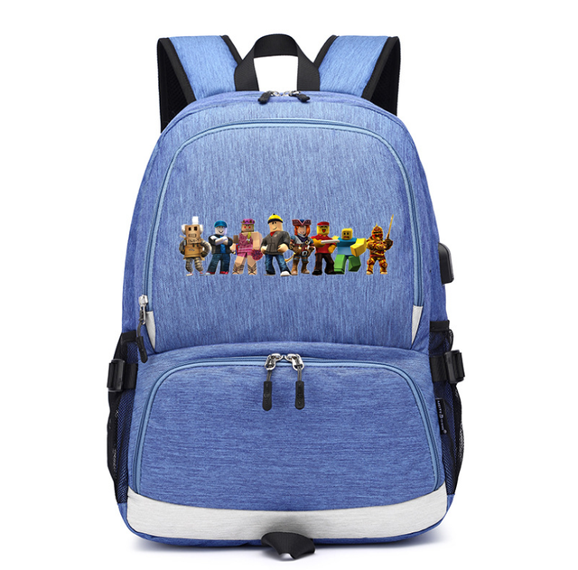 Game Roblox Cartoon Backpack Schoolbag Usb Charging Travel Laptop Bag For Kids Ebay - roblox unisex blue schoolbag backpack with usb charging port