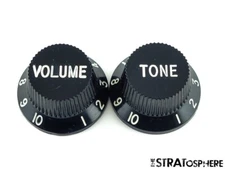 Charvel Pro Mod DK22 2 GUITAR KNOBS, Control Volume Tone Parts Black.