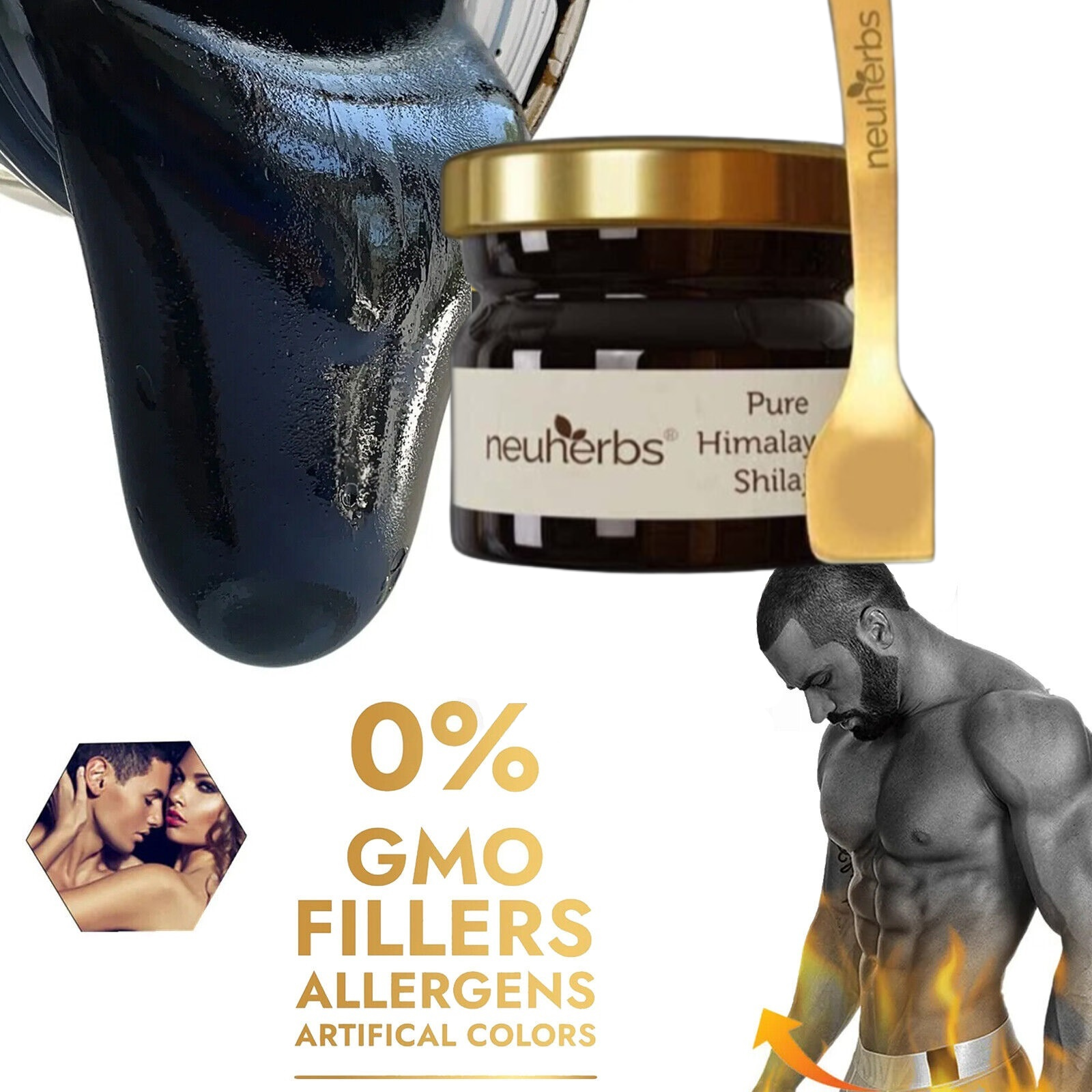 Résine De Shilajit Pur Himalaya 20 G - 70% Acide Fulvique, Bio, Expo 01/2027