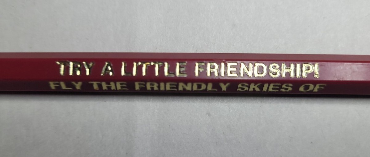 RARE Vintage 1960-70S UNITED AIRLINES Try A Little Friendship Pen