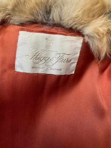 HIGGS FUR SIZE 10 RED FOX REAL FUR JACKET ON TAN SUEDE JACKET & COLLAR SCARF - Picture 19 of 23