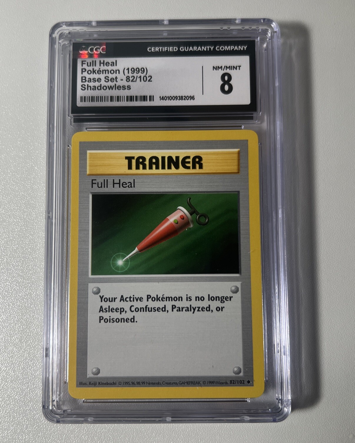Full Heal Pokemon Base Set 1999 82/102 Shadowless CGC 8 NM/MT