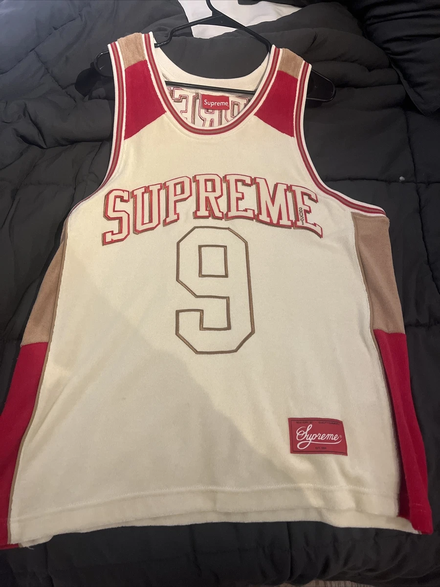 Genuine Original Authentic Supreme Terry Basketball Jersey Stone Size Medium
