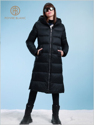 Poivre Blanc womens Long quilted coat black S, L, XL UK