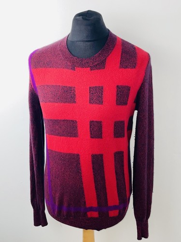 Burberry Nova Check CASHMERE Plaid Luxury Jumper Size Medium M - Picture 3 of 8