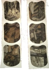 6 Stick On Micro FLEECE Camo BOW GRIP SADDLE PAD Archery Grips Insulates Warm  