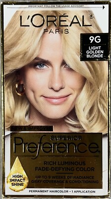 Loreal Paris Superior Preference Hair Color 9G Light Golden Blonde
