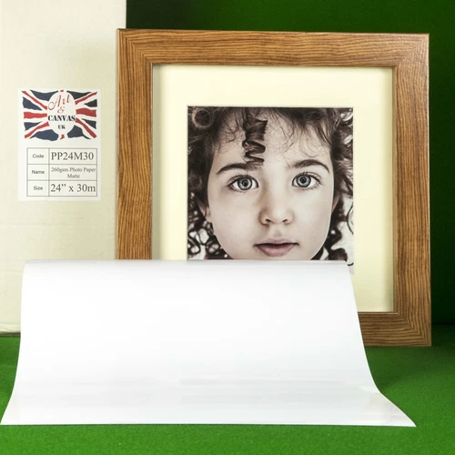 24" x 30m Inkjet Matte Photo Paper Roll  260gsm High Quality Wide Format