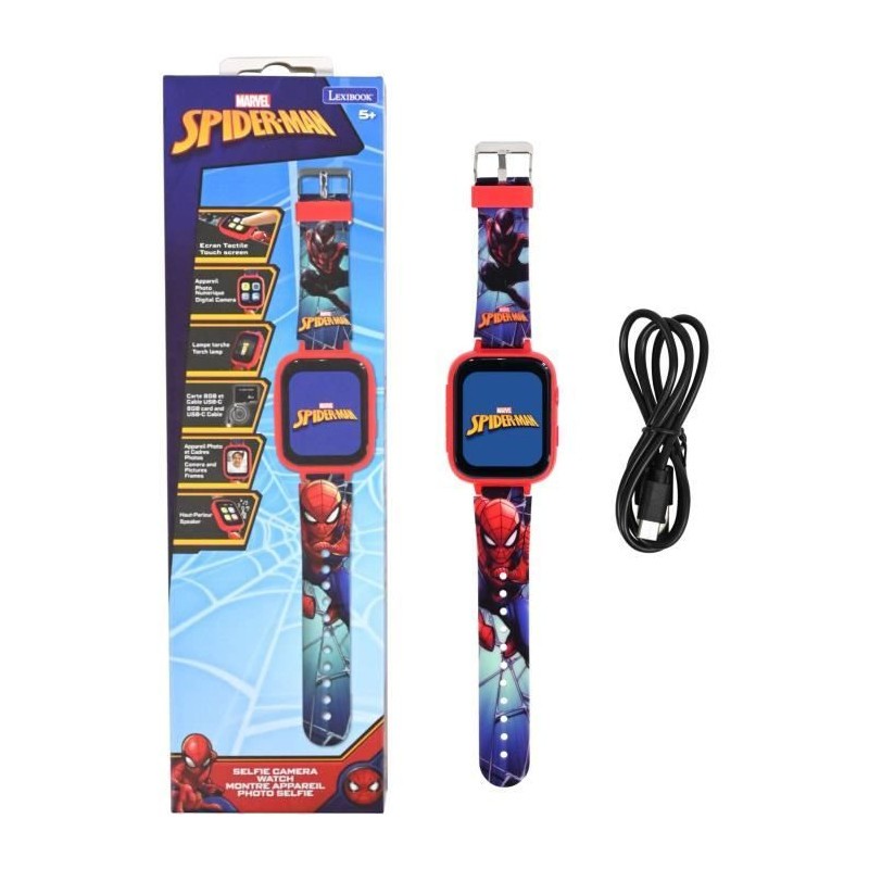 Montre enfant Spider-Man avec écran couleur et caméra, le cadeau d'anniversaire idéal