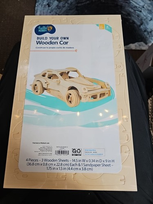 #ad Build Your Own Wooden Car Kit 3 Wooden Sheets amp; Sandpaper Sheet $5.39