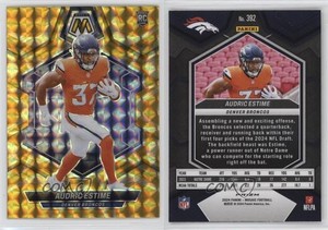 2024 Panini Mosaic Rookies Reactive Yellow Prizm Audric Estime #392 Rookie RC