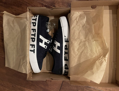 HUF x FTP Hupper 2 Lo Skateboarding Shoes Dark Navy Size 11