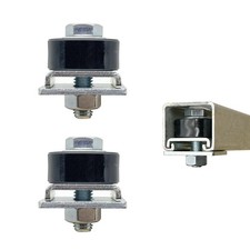 Hi Flame Beam Trolley Roller Wheels Limit Assembly Positioning Silver 