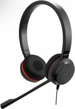 Jabra Evolve 30 II HS Wired Dual-Ear Headset with Mic for Work - 3.5mm Jack only