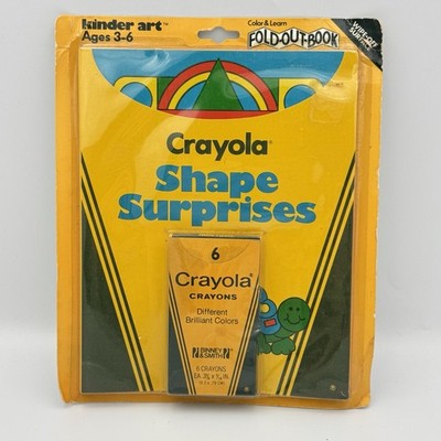 Crayola Crayons Shape Surprises Kinder Art Fold Out Book Binney & Smith 1986