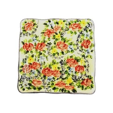 4 Linens N Things Rose Parade Square Salad Plates 8 1/2" Don Swanson Flowers