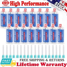 Dental Impression Material Heavy Body Fast Set (16 Cartridge & 50 Tips) PVS USA