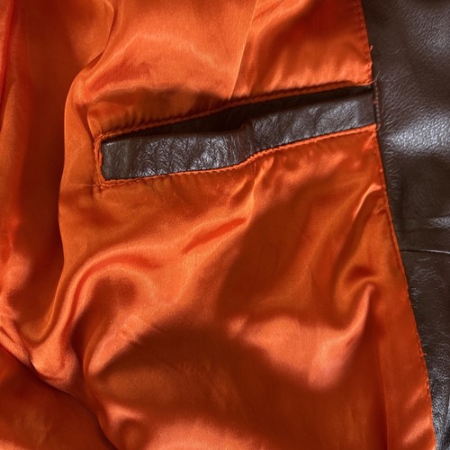 CLEVELAND BROWNS Carl BANKS LEATHER BOMBER JACKET MENS MEDIUM VINTAGE VGC QtBack - Picture 6 of 24