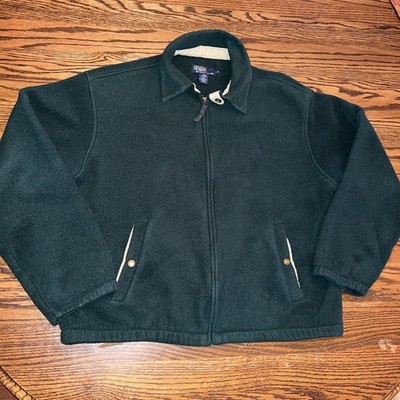 Vintage 90 s Polo Ralph Lauren USA Full Zip Polartec Green Fleece Jacket Size L