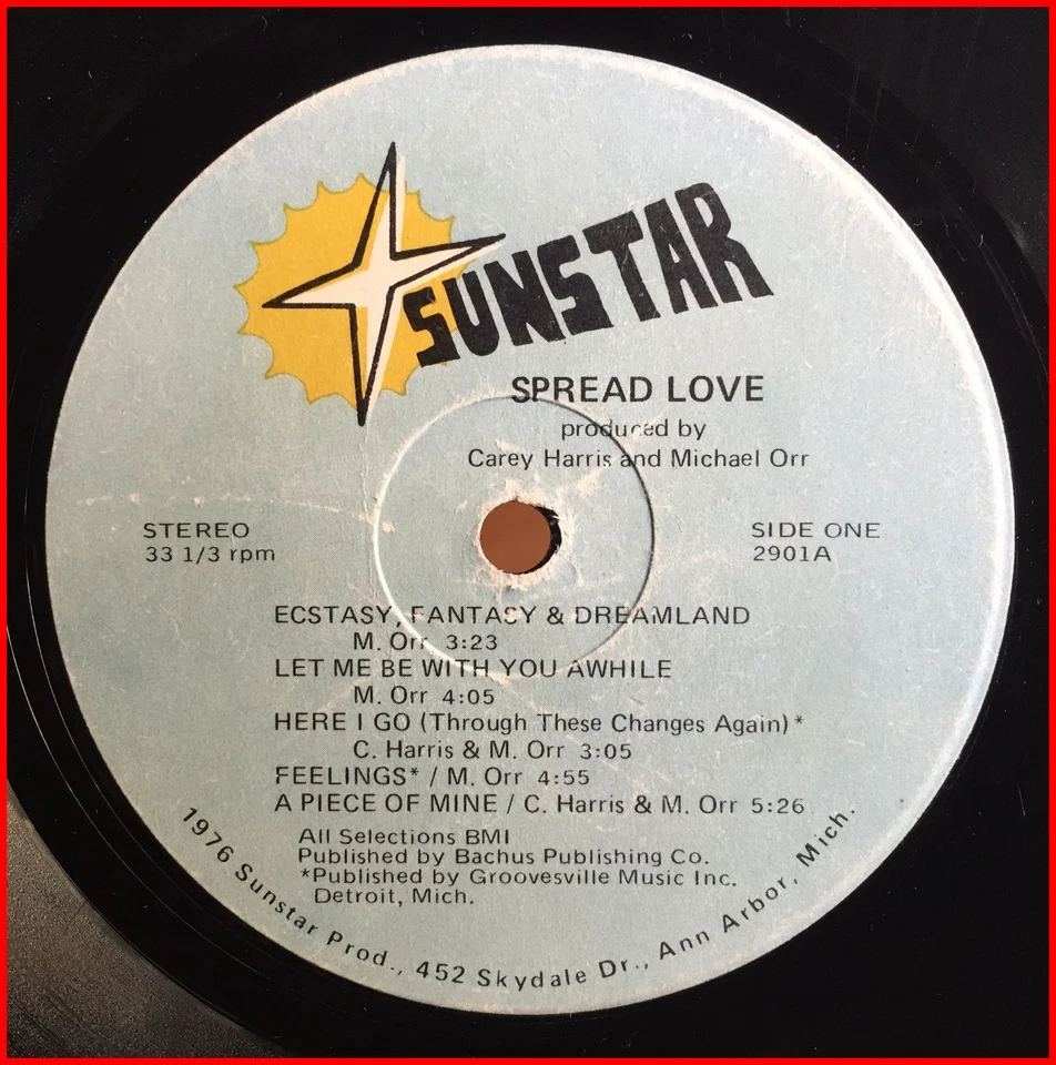 70s SOUL FUNK LP Carey Harris & Michael Orr-spread love SUNSTAR - OG GRAIL mp3 - Image 3 of 3